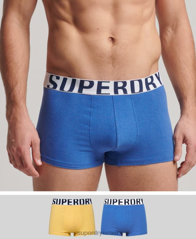 il Superdry גברים אריזה כפולה לתא מטען מכותנה אורגנית כְּחוֹל 4LX2Z1798 הַלבָּשָׁה