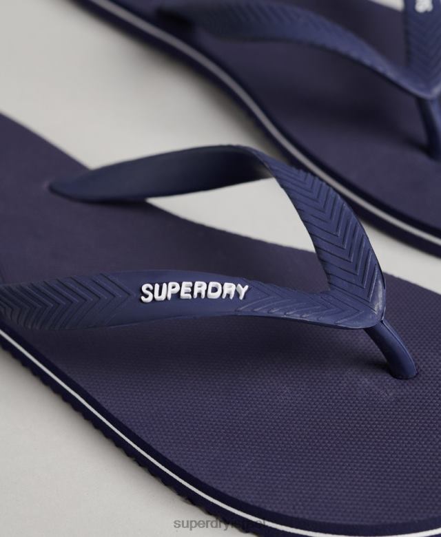 il Superdry גברים כפכפים קלאסיים וינטג' חיל הים 4LX2Z1805 נעליים