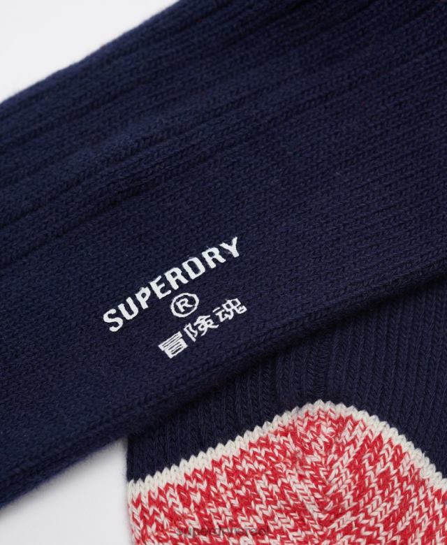 il Superdry גברים גרבי צינור מורשת כותנה אורגנית חיל הים 4LX2Z1827 אביזרים