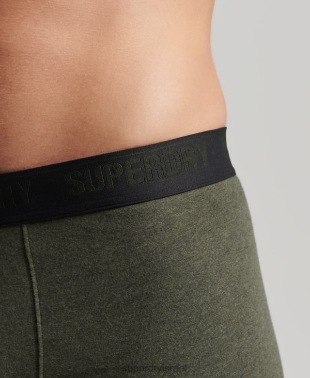 il Superdry גברים חבילת בוקסר משולשת מכותנה אורגנית שָׁחוֹר 4LX2Z1831 הַלבָּשָׁה