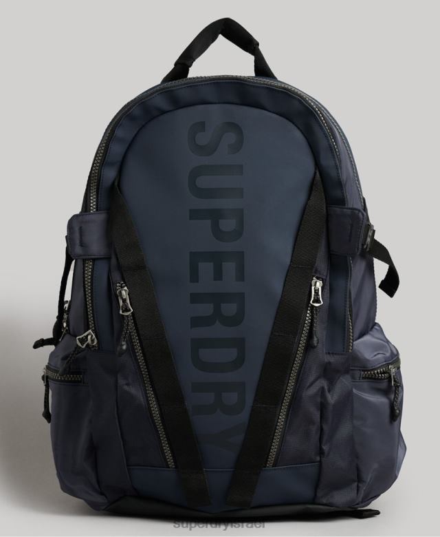 il Superdry גברים תיק גב גרפי ברזנט הרים חיל הים 4LX2Z1832 אביזרים