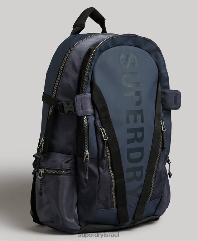 il Superdry גברים תיק גב גרפי ברזנט הרים חיל הים 4LX2Z1832 אביזרים