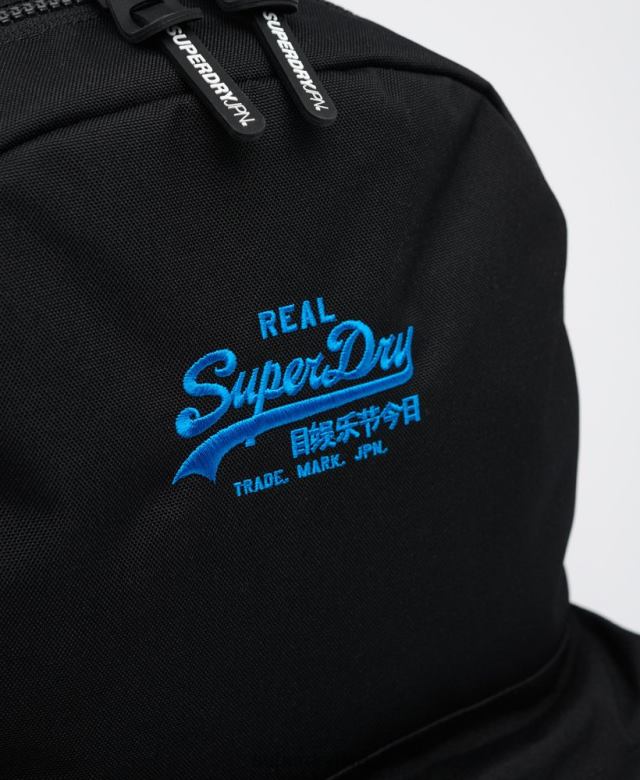 il Superdry גברים תיק גב מונטנה לוגו וינטג' שָׁחוֹר 4LX2Z1837 אביזרים