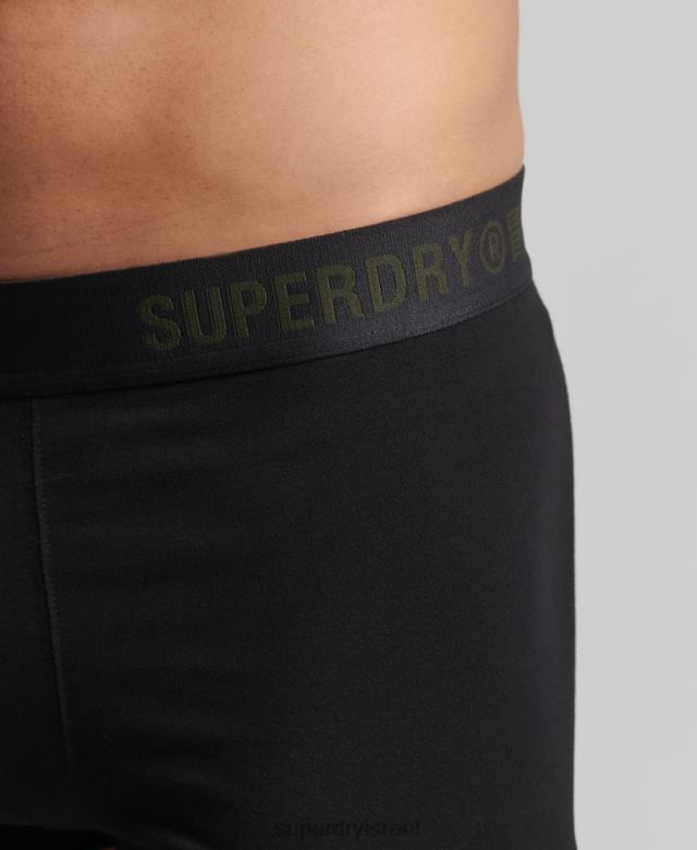 il Superdry גברים אריזה כפולה מאופסט לתא מטען מכותנה אורגנית שָׁחוֹר 4LX2Z1845 הַלבָּשָׁה