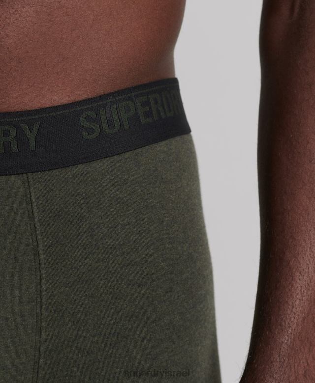 il Superdry גברים מארז משולש בוקסר מכותנה אורגנית שָׁחוֹר 4LX2Z1846 הַלבָּשָׁה