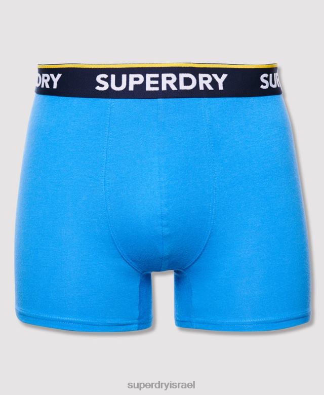 il Superdry גברים מארז בוקסר קלאסי מכותנה אורגנית כְּחוֹל 4LX2Z1850 הַלבָּשָׁה