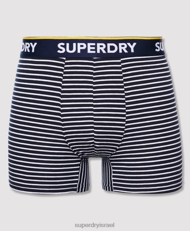 il Superdry גברים מארז בוקסר קלאסי מכותנה אורגנית כְּחוֹל 4LX2Z1850 הַלבָּשָׁה