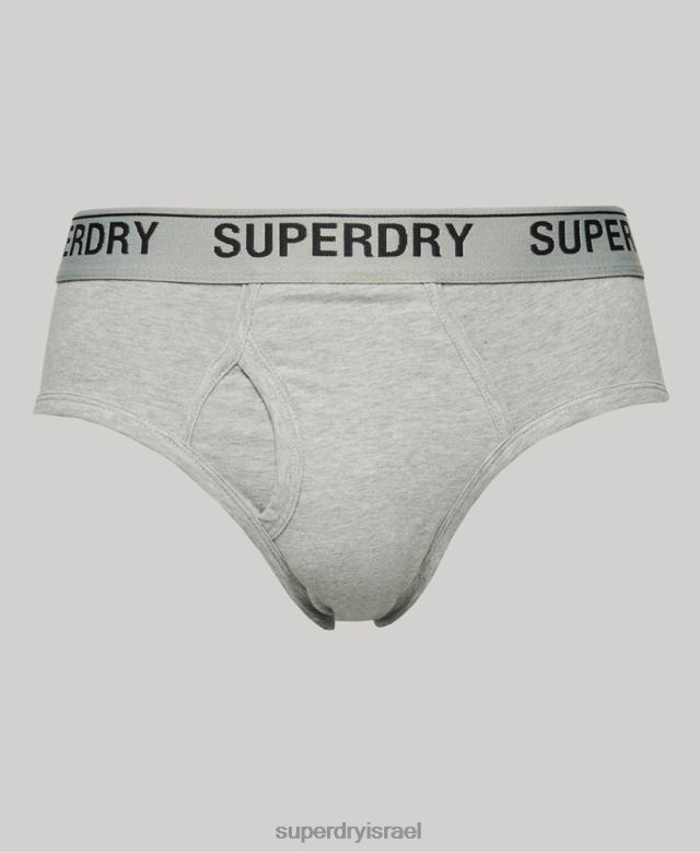 il Superdry גברים מארז משולש קצר מכותנה אורגנית שָׁחוֹר 4LX2Z1862 הַלבָּשָׁה