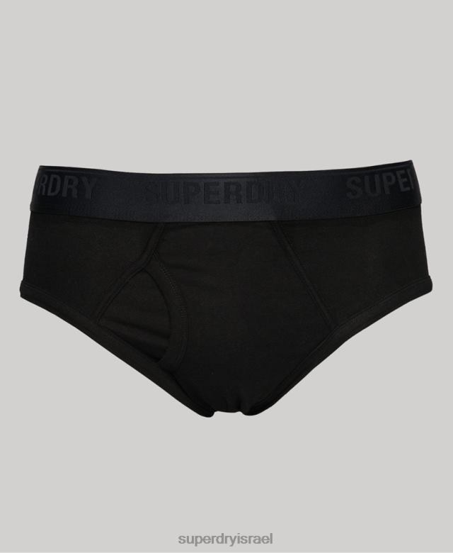 il Superdry גברים מארז משולש קצר מכותנה אורגנית שָׁחוֹר 4LX2Z1866 הַלבָּשָׁה