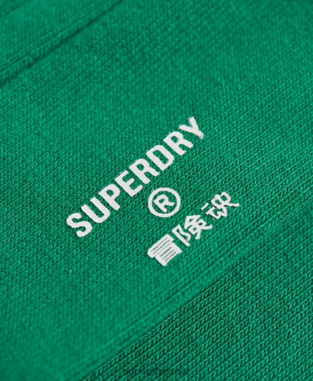 il Superdry גברים גרבי צלעות קז'ואל מכותנה אורגנית ירוק 4LX2Z1869 אביזרים