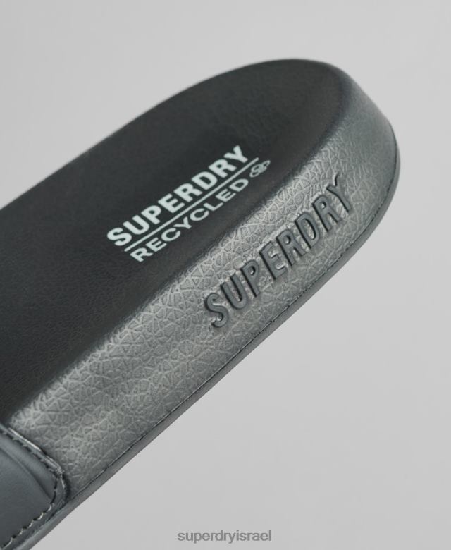 il Superdry גברים מחווני בריכה ליבת קוד אפור כהה 4LX2Z1889 נעליים