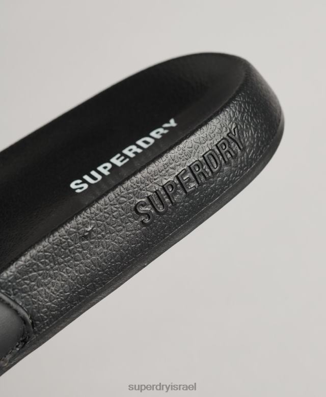 il Superdry גברים מחווני בריכה מודפסים בקוד שָׁחוֹר 4LX2Z1913 נעליים