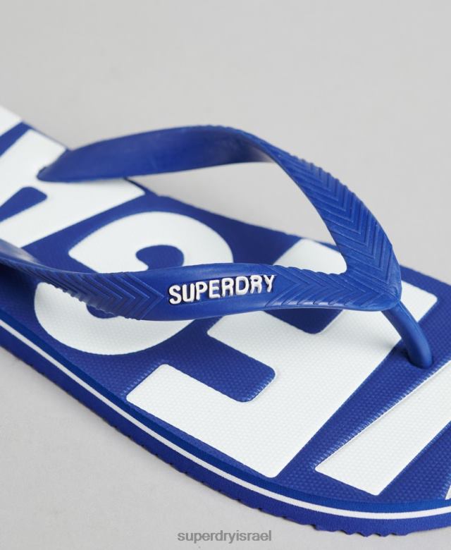 il Superdry גברים כפכפים קלאסיים טבעוניים וינטג' כְּחוֹל 4LX2Z1921 נעליים