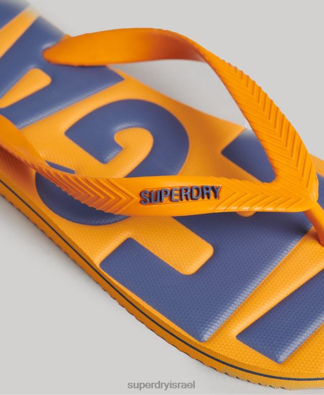 il Superdry גברים כפכפים קלאסיים טבעוניים וינטג' זהב 4LX2Z1925 נעליים