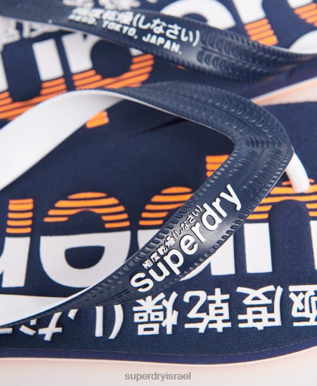 il Superdry גברים כפכפי לוגו קלאסיים חיל הים 4LX2Z1936 נעליים