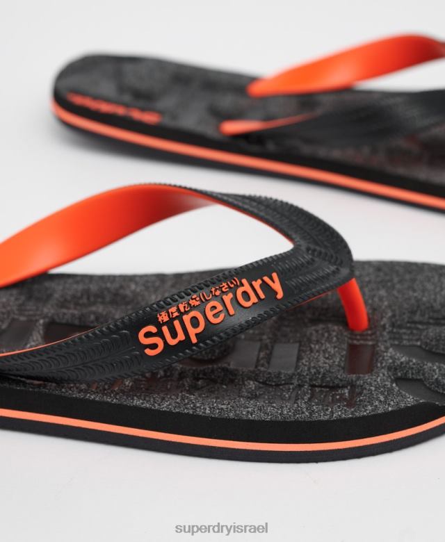 il Superdry גברים כפכפי לוגו חיוניים אפור כהה 4LX2Z1947 נעליים