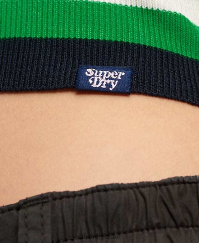 il Superdry נשים גופיה סרוגה עדינה חיל הים 4LX2Z2012 הַלבָּשָׁה