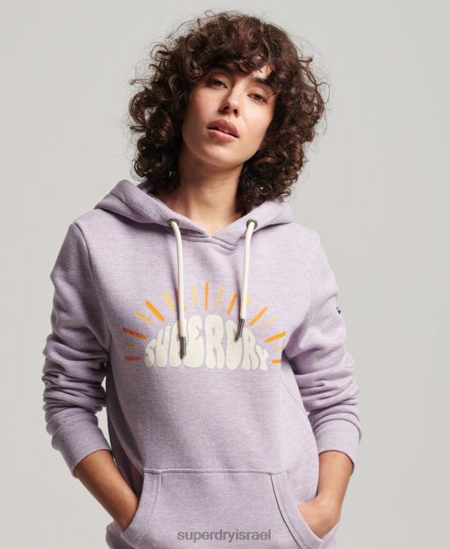 il Superdry נשים קפוצ'ון נוסטלגיה וינטג' סָגוֹל 4LX2Z2235 הַלבָּשָׁה