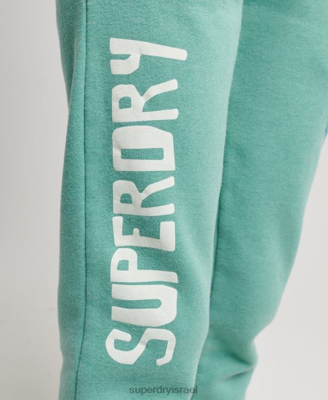 il Superdry נשים ג'וגרי קאלי בגזרת וינטג' ירוק 4LX2Z2269 הַלבָּשָׁה