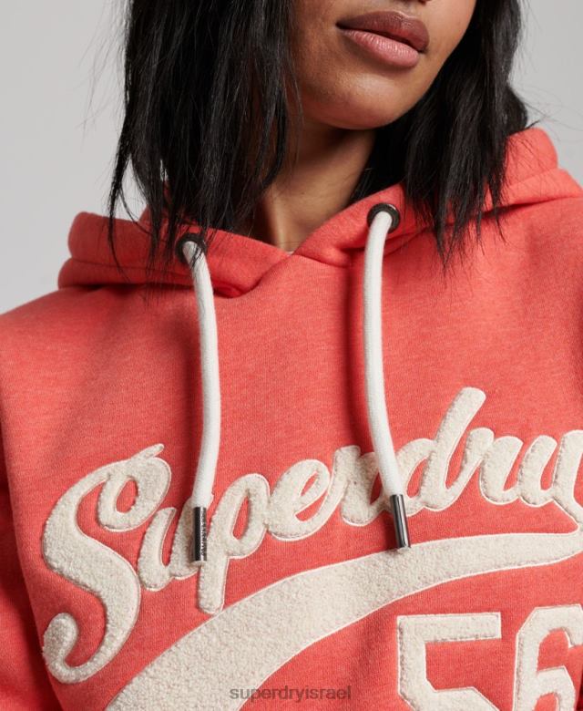 il Superdry נשים קפוצ'ון קולג'י עם תסריט וינטג' אלמוג 4LX2Z2313 הַלבָּשָׁה