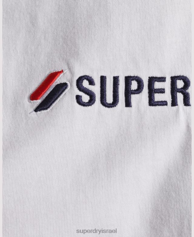 il Superdry נשים חולצת טריקו רפויה עם אפליקציית לוגו לבן 4LX2Z2673 הַלבָּשָׁה