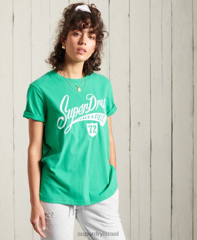 il Superdry נשים חולצת טריקו של קולג'י קאלי סטייט טורקיז 4LX2Z2726 הַלבָּשָׁה