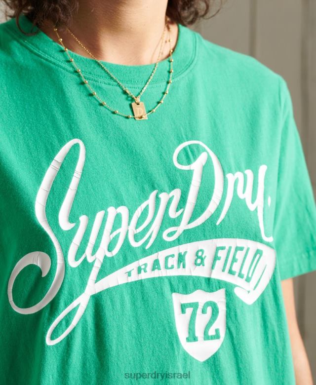 il Superdry נשים חולצת טריקו של קולג'י קאלי סטייט טורקיז 4LX2Z2726 הַלבָּשָׁה