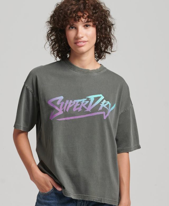 il Superdry נשים חולצת טריקו אינדי ירוק 4LX2Z2790 הַלבָּשָׁה