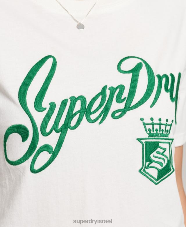 il Superdry נשים חולצת טריקו גאווה ומלאכת יד לבן 4LX2Z2791 הַלבָּשָׁה