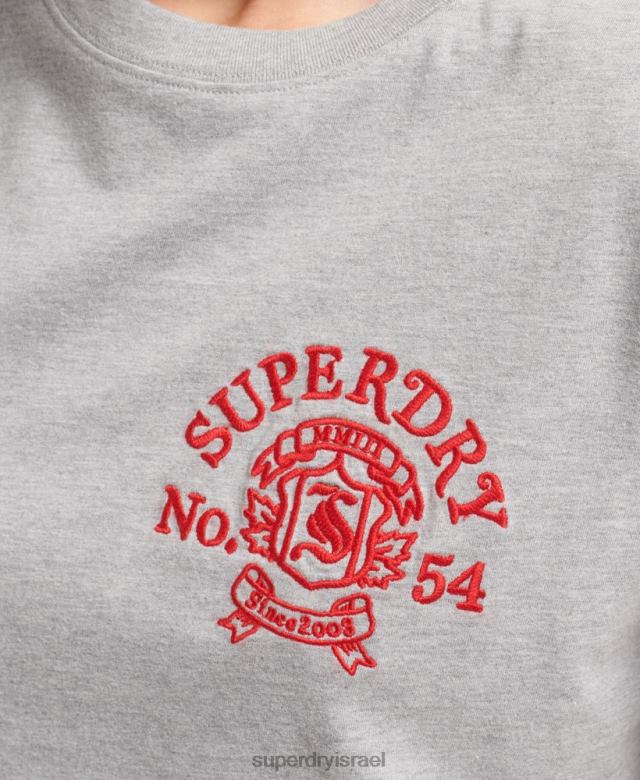 il Superdry נשים חולצת טריקו גאווה ומלאכת יד אפור 4LX2Z2808 הַלבָּשָׁה