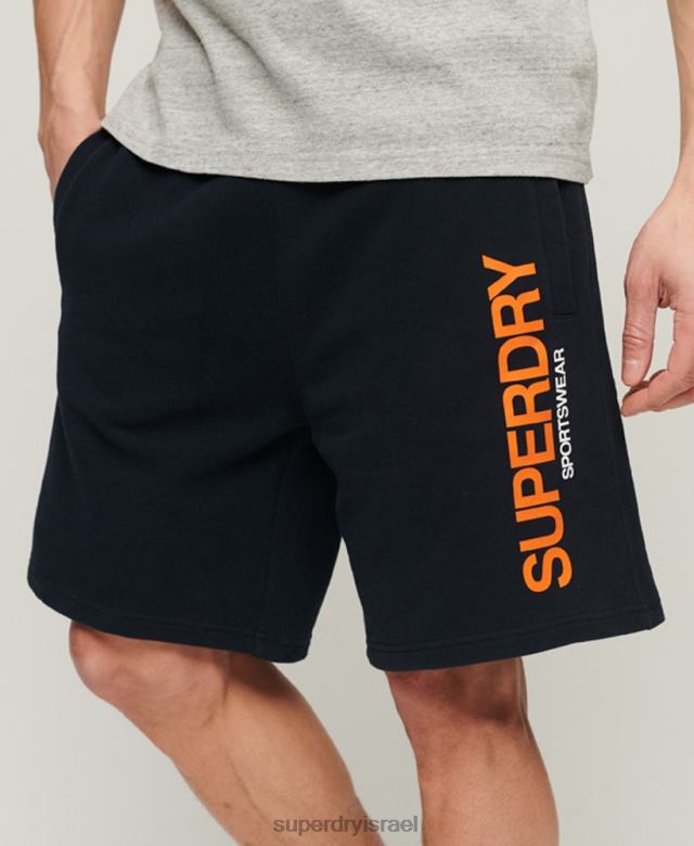 il Superdry גברים מכנסיים קצרים רפויים בבגדי ספורט חיל הים 4LX2Z296 הַלבָּשָׁה