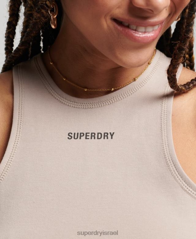 il Superdry נשים אפוד רייסר קוד טק אפור בהיר 4LX2Z2960 הַלבָּשָׁה