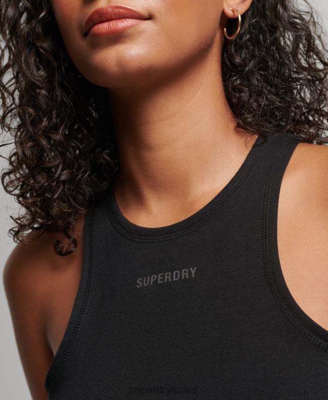 il Superdry נשים אפוד רייסר קוד טק שָׁחוֹר 4LX2Z2990 הַלבָּשָׁה