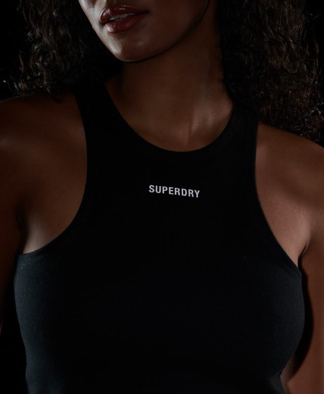 il Superdry נשים אפוד רייסר קוד טק שָׁחוֹר 4LX2Z2990 הַלבָּשָׁה