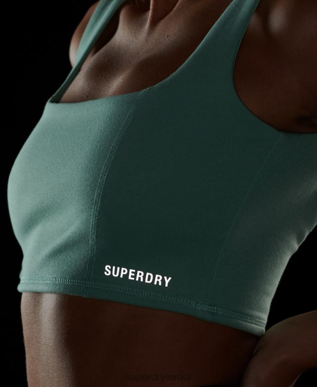 il Superdry נשים עליונית חזייה טכנולוגית ירוק 4LX2Z2998 הַלבָּשָׁה