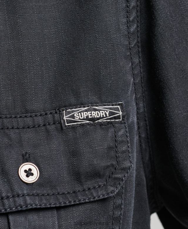 il Superdry נשים חולצה צבאית חום 4LX2Z3004 הַלבָּשָׁה