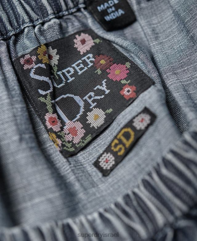 il Superdry נשים חלק עליון של הלנה כְּחוֹל 4LX2Z3069 הַלבָּשָׁה