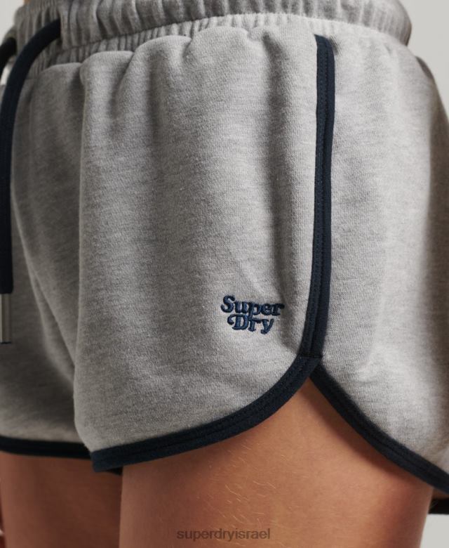 il Superdry נשים מכנסי רייסר ג'רזי וינטג' אפור כהה 4LX2Z3115 הַלבָּשָׁה