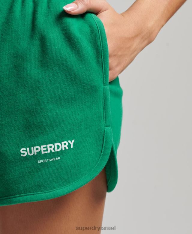 il Superdry נשים מכנסי זיעה קצרים לספורט ליבה ירוק 4LX2Z3119 הַלבָּשָׁה