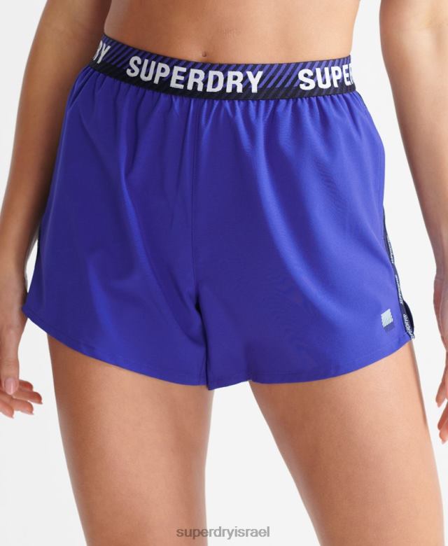 il Superdry נשים לאמן מכנסיים קצרים רפויים כְּחוֹל 4LX2Z3170 הַלבָּשָׁה