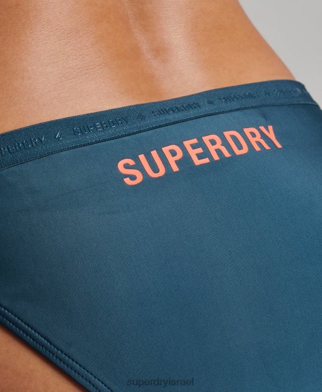 il Superdry נשים תחתוני ביקיני ממוחזרים מיקרו אלסטיים כְּחוֹל 4LX2Z3195 הַלבָּשָׁה