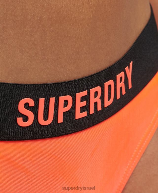 il Superdry נשים תחתוני ביקיני ממוחזרים אלסטיים תפוז 4LX2Z3201 הַלבָּשָׁה