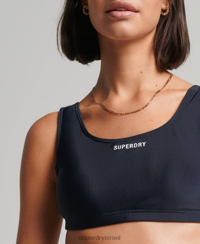 il Superdry נשים טופ ביקיני ממוחזר חיוני חיל הים 4LX2Z3220 הַלבָּשָׁה