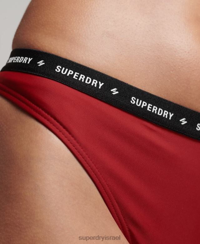 il Superdry נשים תחתוני ביקיני ממוחזרים מיקרו אלסטיים אָדוֹם 4LX2Z3237 הַלבָּשָׁה