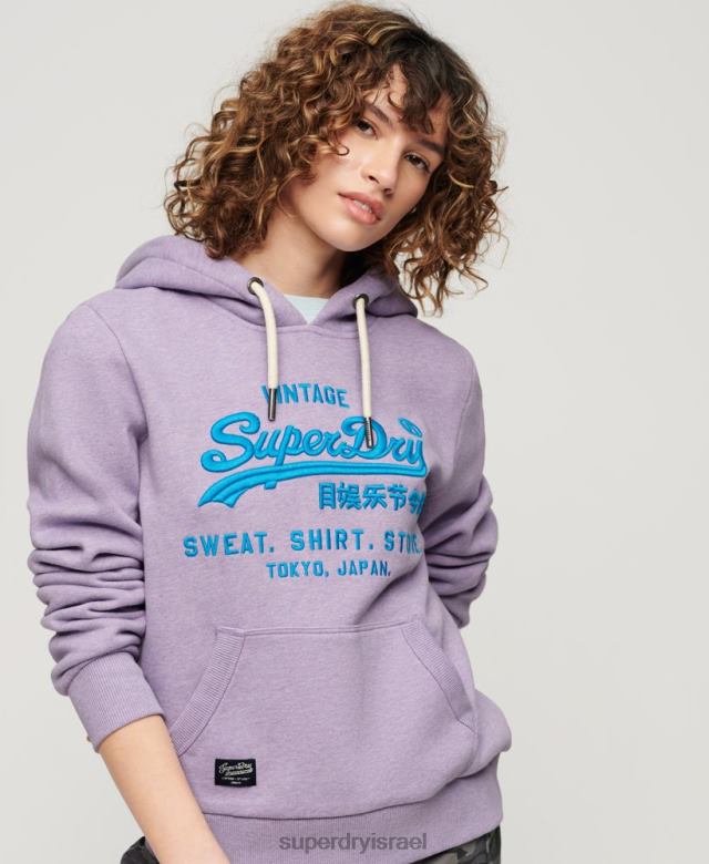 il Superdry נשים קפוצ'ון לוגו ניאון וינטג' סָגוֹל 4LX2Z3282 הַלבָּשָׁה