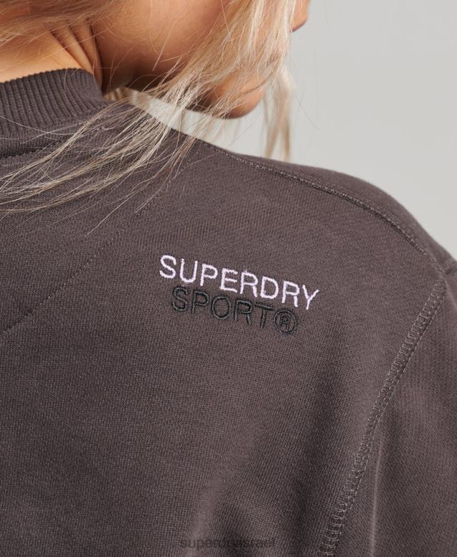 il Superdry נשים סווטשירט של צוות ליבה אפור 4LX2Z3313 הַלבָּשָׁה