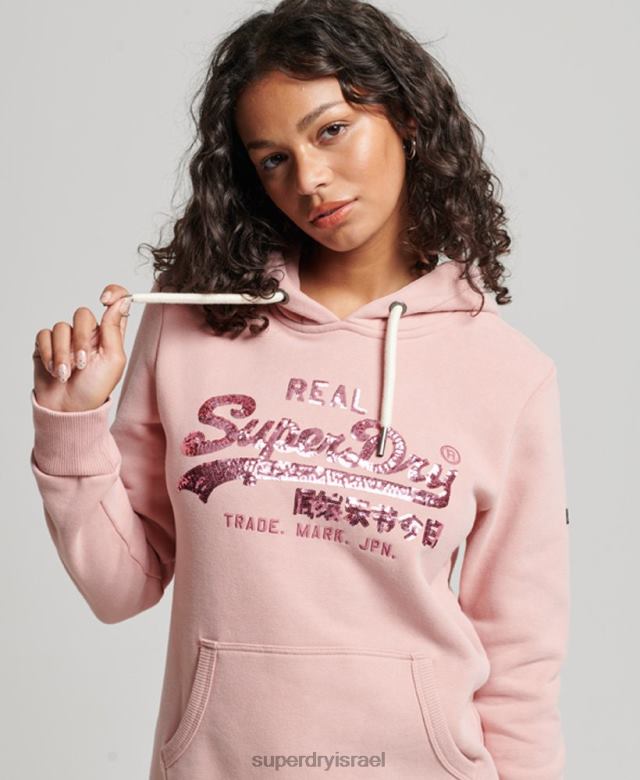 il Superdry נשים קפוצ'ון מעוטר וָרוֹד 4LX2Z3314 הַלבָּשָׁה