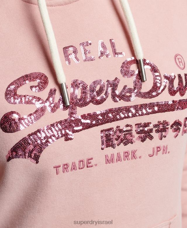 il Superdry נשים קפוצ'ון מעוטר וָרוֹד 4LX2Z3314 הַלבָּשָׁה