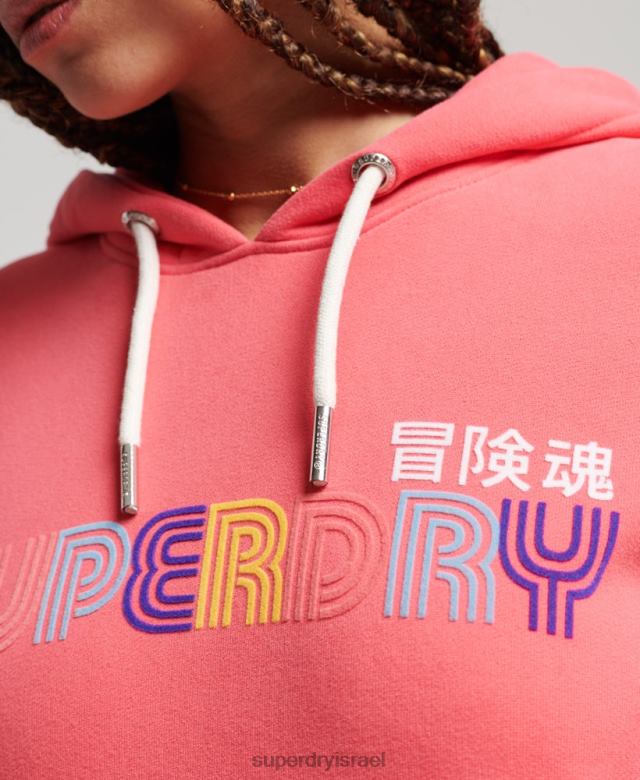 il Superdry נשים קפוצ'ון רטרו בענן וָרוֹד 4LX2Z3332 הַלבָּשָׁה