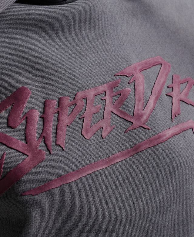 il Superdry נשים קפוצ'ון אינדי מארק אפור כהה 4LX2Z3337 הַלבָּשָׁה